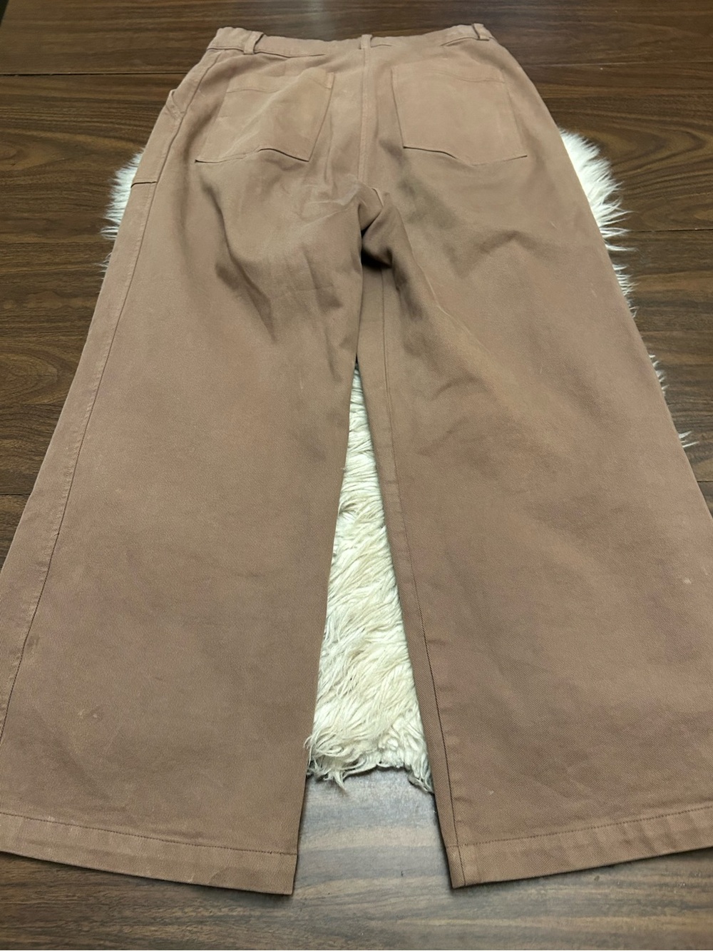 FIRST RITE High-Rise Wide-Leg Cropped Pants In Cocoa - Picture 9 of 16
